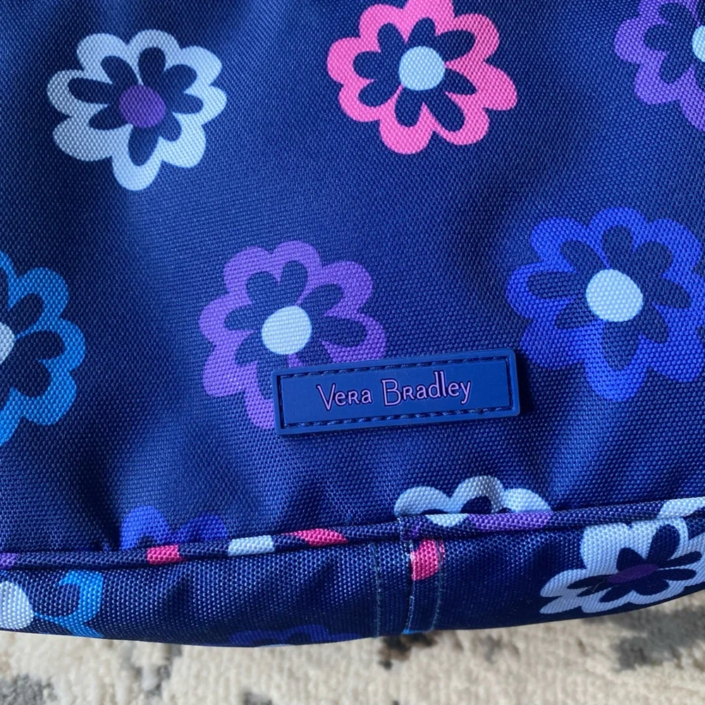 NWT New Ellie Floral Print Travel Organizer Vibrant Blue Pink Navy Purple Color